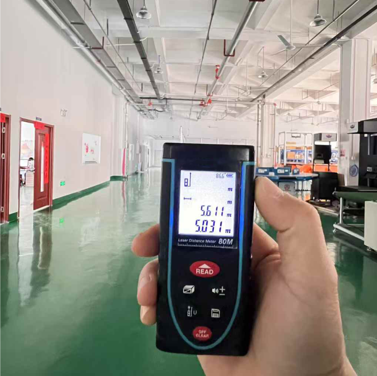 Measure factory area with SIAMAS laser meter