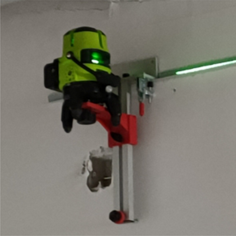 Wall mount bracket for laser level use